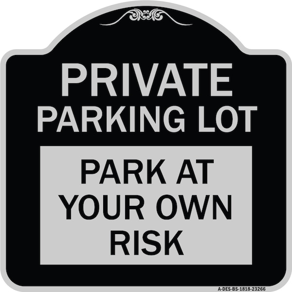 Private Parking Lot Heavy-Gauge Aluminum Architectural Sign, 18" x 18", BS-1818-23266